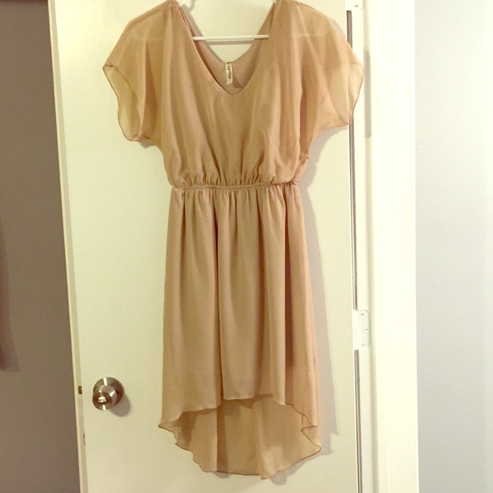 Espresso hi-low dress